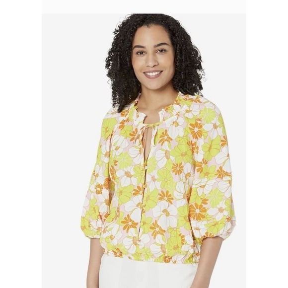 Sanctuary Tops - Sanctuary Don't Forget Floral Blouse Sunny Days 70s Boho Peasant Top Size S